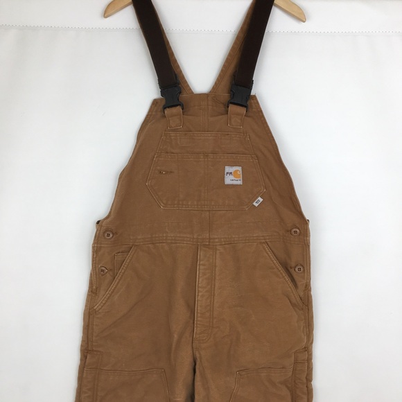 CARHARTT FR Flame Resistant Duck Bib Overalls Quilt Lined Double Knee Men’s 32 - Picture 4 of 17